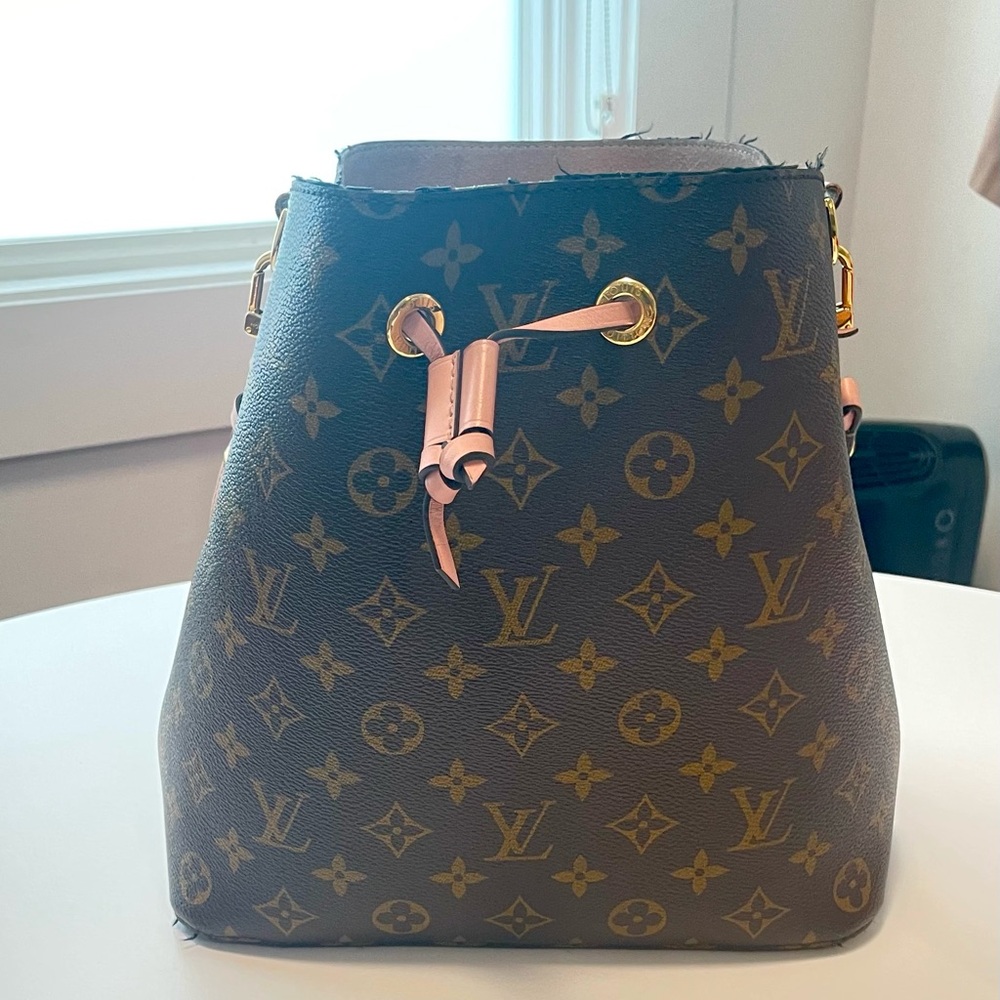 Louis Vuitton Brown and Pink Monogram Bag